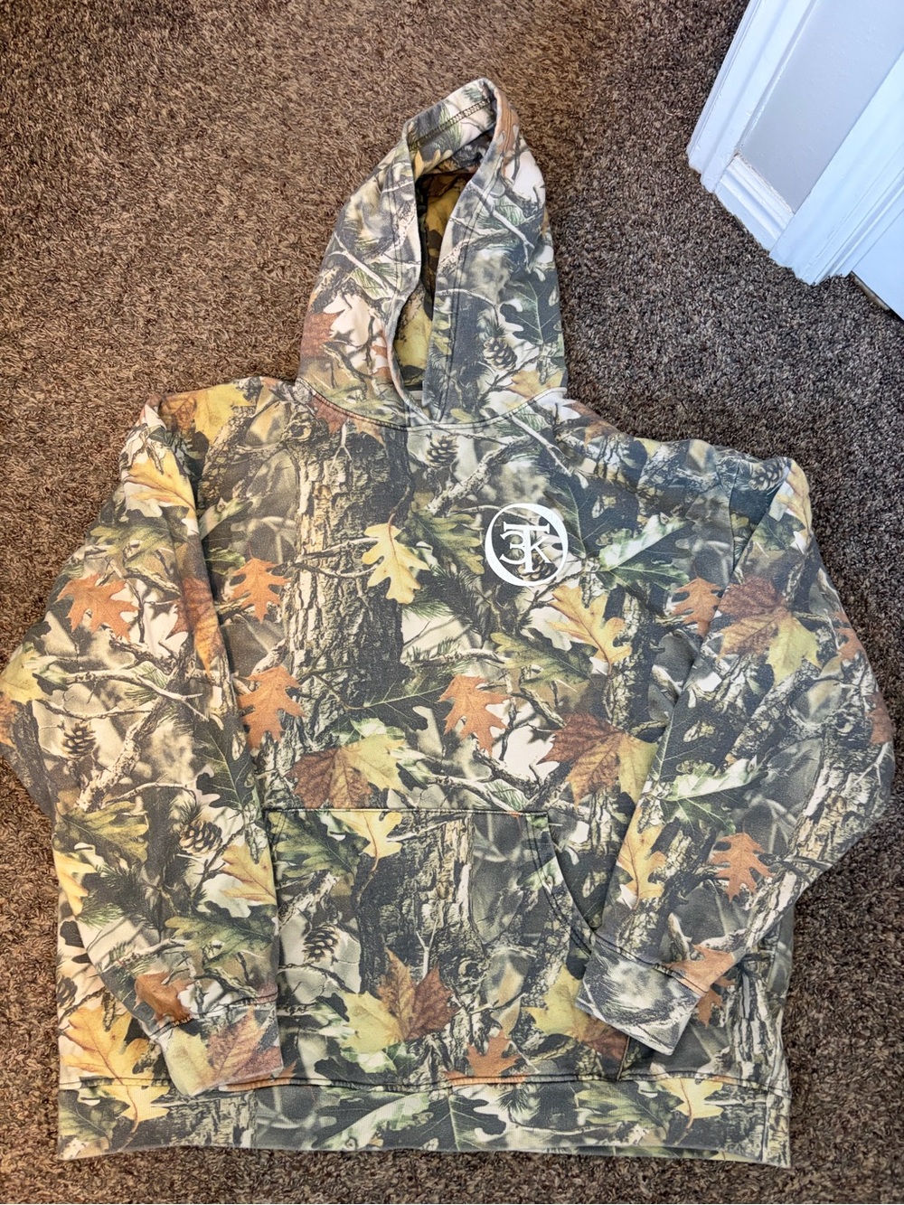 Keaton Oaks Adult Unisex Camo Hoodie Pullover Jacket size XXL- faith over fear